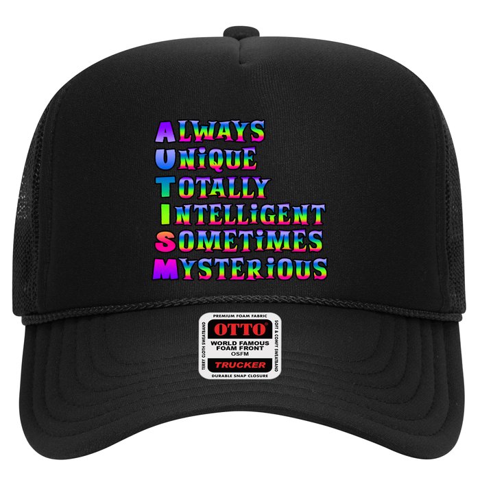Always Unique Totally Intelligent Sometimes Mysterious Autism Awareness Trucker Hat