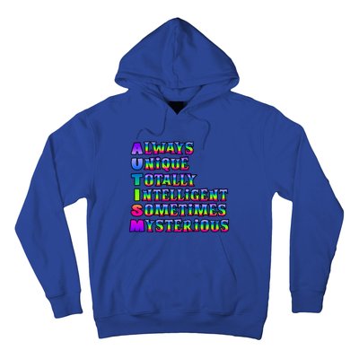 Always Unique Totally Intelligent Sometimes Mysterious Autism Awareness Hoodie