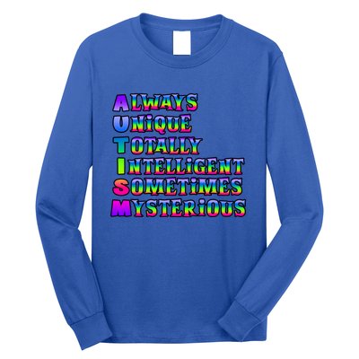 Always Unique Totally Intelligent Sometimes Mysterious Autism Awareness Long Sleeve Shirt