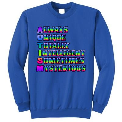 Always Unique Totally Intelligent Sometimes Mysterious Autism Awareness Sweatshirt