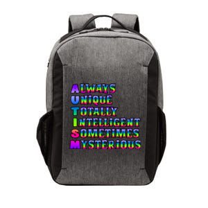 Always Unique Totally Intelligent Sometimes Mysterious Autism Awareness Vector Backpack