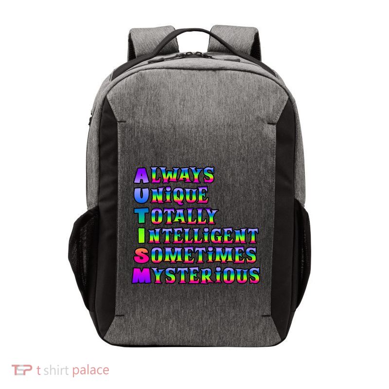 Always Unique Totally Intelligent Sometimes Mysterious Autism Awareness Vector Backpack