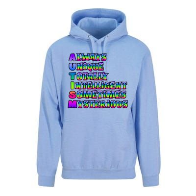 Always Unique Totally Intelligent Sometimes Mysterious Autism Awareness Unisex Surf Hoodie