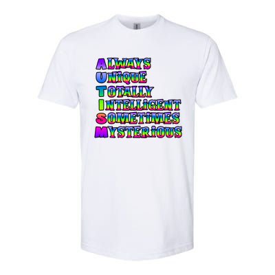 Always Unique Totally Intelligent Sometimes Mysterious Autism Awareness Softstyle CVC T-Shirt