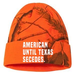 American Until Texas Secedes Funny Native Texan Kati Licensed 12" Camo Beanie