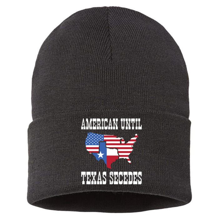 American Until Texas Secedes For Lone Star States Sustainable Knit Beanie