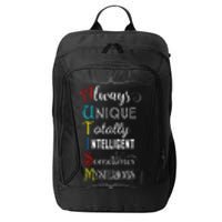 Always Unique Totally Intelligent Autism Awareness City Backpack