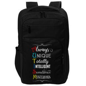 Always Unique Totally Intelligent Autism Awareness Impact Tech Backpack