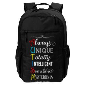 Always Unique Totally Intelligent Autism Awareness Daily Commute Backpack