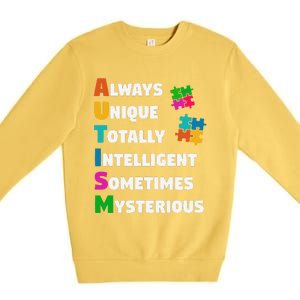 Always Unique Totally Intelligent Sometimes Mysterious Premium Crewneck Sweatshirt