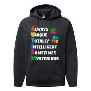 Always Unique Totally Intelligent Sometimes Mysterious Performance Fleece Hoodie