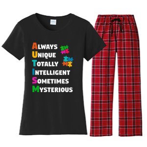 Always Unique Totally Intelligent Sometimes Mysterious Women's Flannel Pajama Set