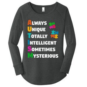 Always Unique Totally Intelligent Sometimes Mysterious Women's Perfect Tri Tunic Long Sleeve Shirt