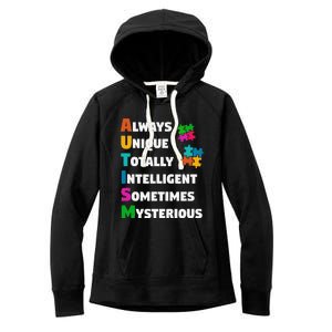 Always Unique Totally Intelligent Sometimes Mysterious Women's Fleece Hoodie