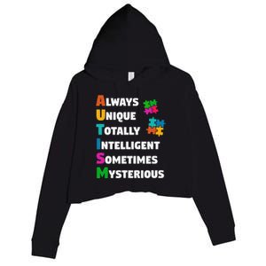 Always Unique Totally Intelligent Sometimes Mysterious Crop Fleece Hoodie