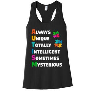 Always Unique Totally Intelligent Sometimes Mysterious Women's Racerback Tank