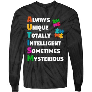 Always Unique Totally Intelligent Sometimes Mysterious Tie-Dye Long Sleeve Shirt