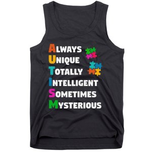 Always Unique Totally Intelligent Sometimes Mysterious Tank Top