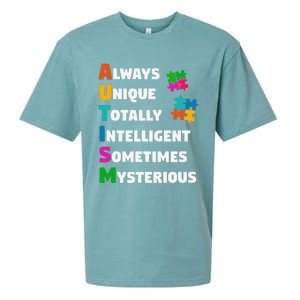 Always Unique Totally Intelligent Sometimes Mysterious Sueded Cloud Jersey T-Shirt