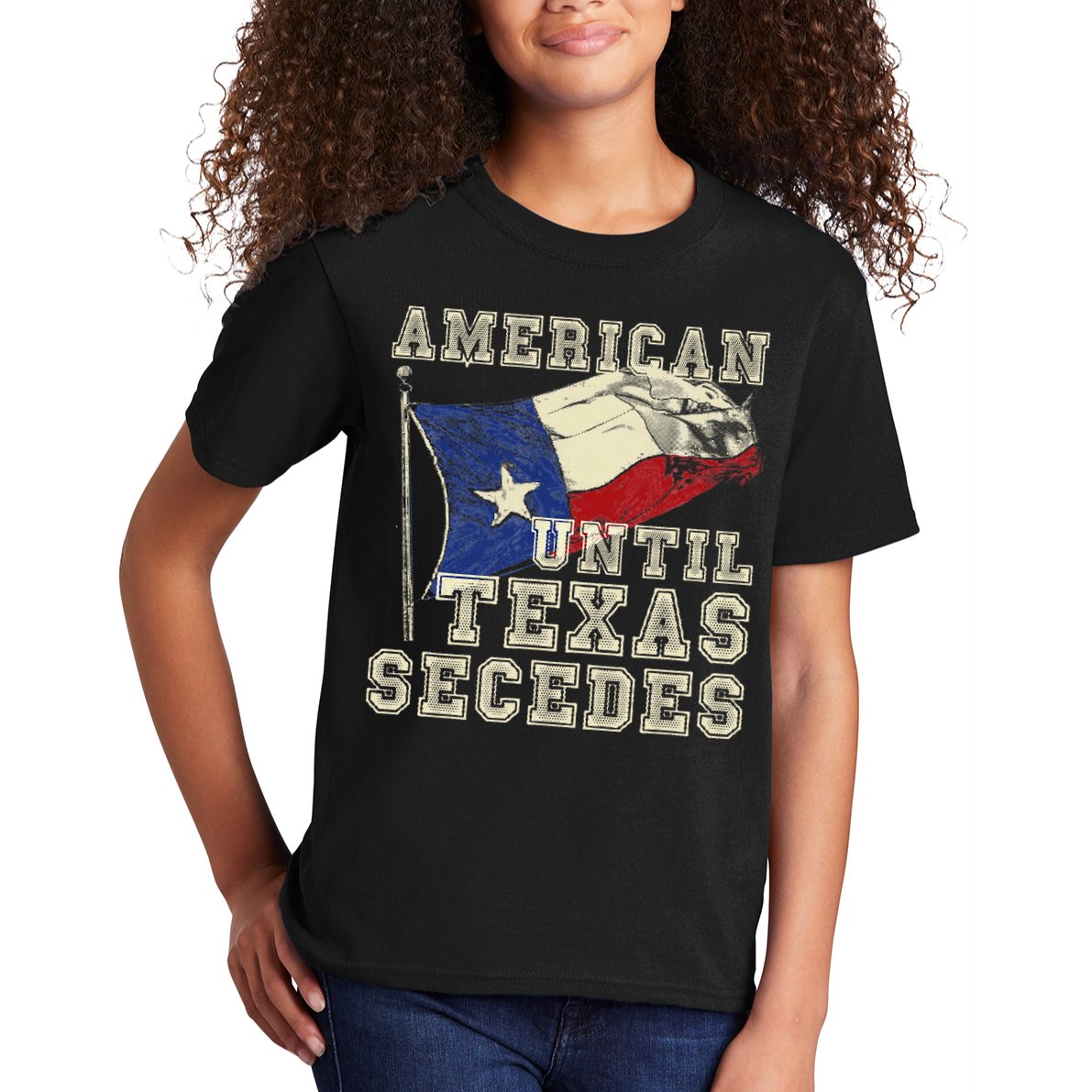 American Until Texas Secedes Texas Kids T-Shirt