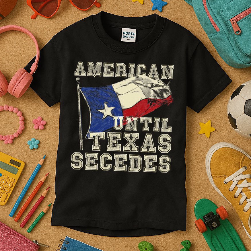American Until Texas Secedes Texas Kids T-Shirt
