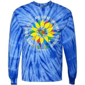 Always Unique Totally Intelligent Sometimes Mysterious Great Gift Tie-Dye Long Sleeve Shirt