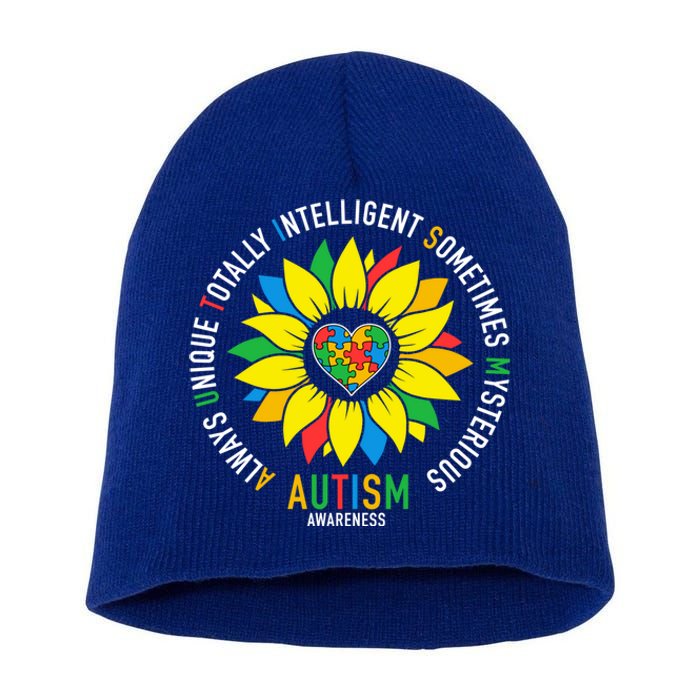 Always Unique Totally Intelligent Sometimes Mysterious Great Gift Short Acrylic Beanie