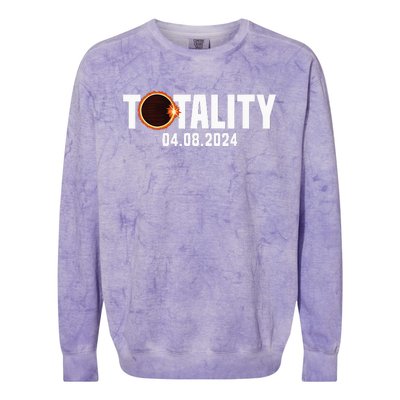 American US Total Totality 04.08.2024 Solar Lunar Eclipse Colorblast Crewneck Sweatshirt