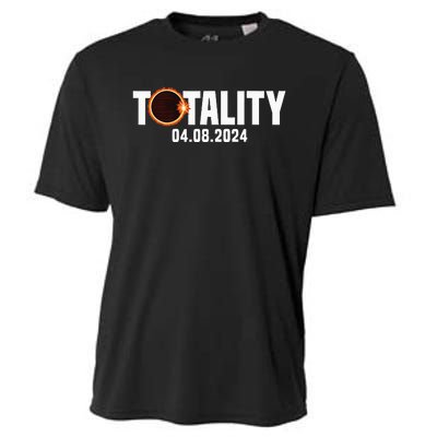 American US Total Totality 04.08.2024 Solar Lunar Eclipse Cooling Performance Crew T-Shirt