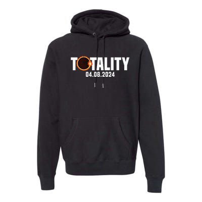 American US Total Totality 04.08.2024 Solar Lunar Eclipse Premium Hoodie