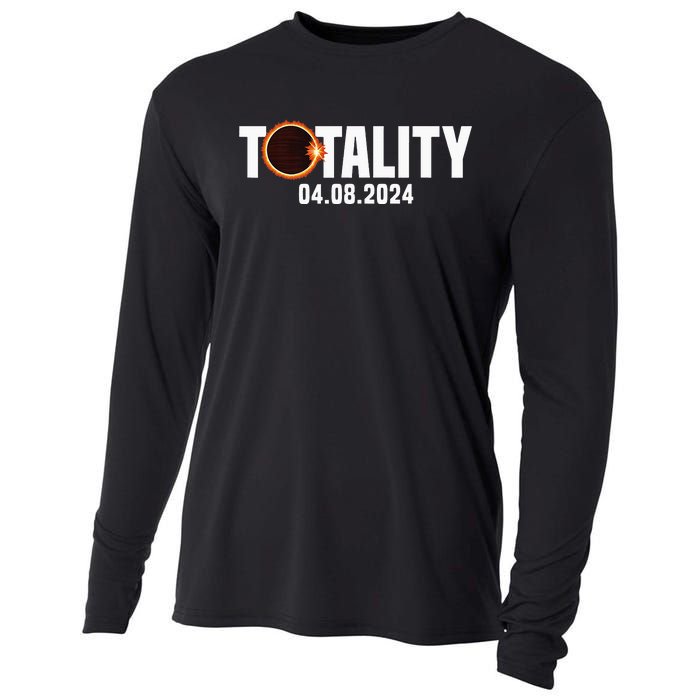 American US Total Totality 04.08.2024 Solar Lunar Eclipse Cooling Performance Long Sleeve Crew