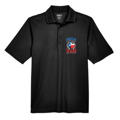 American Until Texas Secedes Sayings Patriotic Texan Pride Men's Origin Performance Piqué Polo