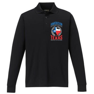 American Until Texas Secedes Sayings Patriotic Texan Pride Performance Long Sleeve Polo