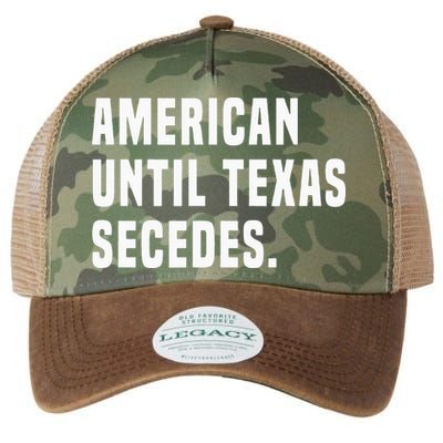 American Until Texas Secedes Funny Native Texan Legacy Tie Dye Trucker Hat