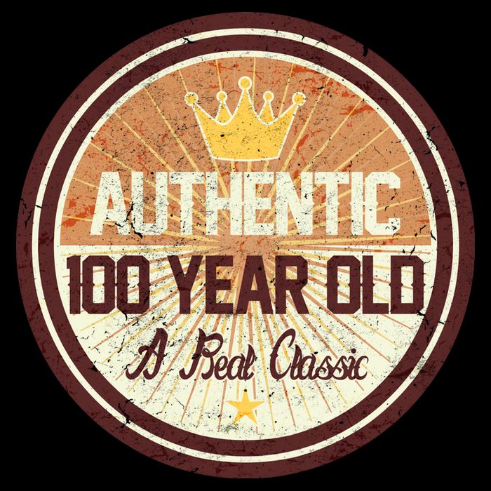Authentic 100 Year Old Classic 100th Birthday Women's V-Neck T-Shirt