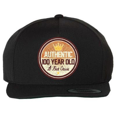 Authentic 100 Year Old Classic 100th Birthday Wool Snapback Cap