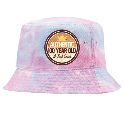 Authentic 100 Year Old Classic 100th Birthday Tie-Dyed Bucket Hat