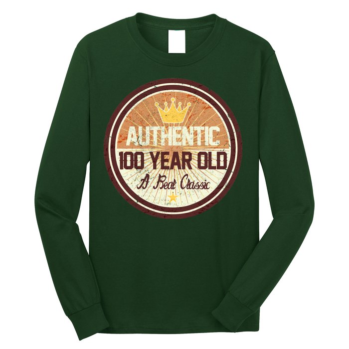 Authentic 100 Year Old Classic 100th Birthday Long Sleeve Shirt