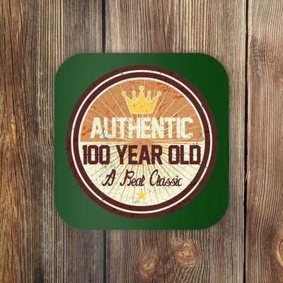 Authentic 100 Year Old Classic 100th Birthday Coaster