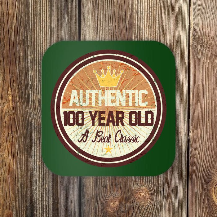 Authentic 100 Year Old Classic 100th Birthday Coaster