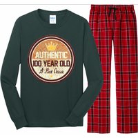 Authentic 100 Year Old Classic 100th Birthday Long Sleeve Pajama Set