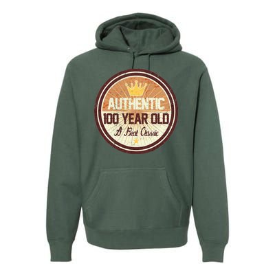 Authentic 100 Year Old Classic 100th Birthday Premium Hoodie