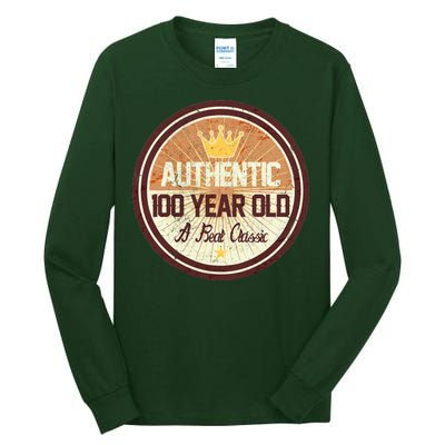 Authentic 100 Year Old Classic 100th Birthday Tall Long Sleeve T-Shirt