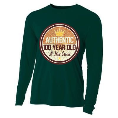 Authentic 100 Year Old Classic 100th Birthday Cooling Performance Long Sleeve Crew