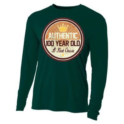 Authentic 100 Year Old Classic 100th Birthday Cooling Performance Long Sleeve Crew