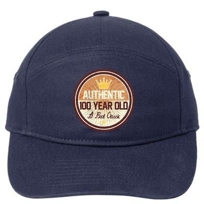 Authentic 100 Year Old Classic 100th Birthday 7-Panel Snapback Hat