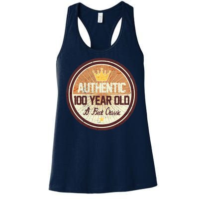 Authentic 100 Year Old Classic 100th Birthday Women's Racerback Tank