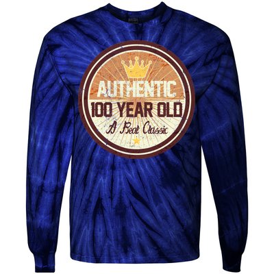 Authentic 100 Year Old Classic 100th Birthday Tie-Dye Long Sleeve Shirt