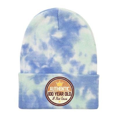 Authentic 100 Year Old Classic 100th Birthday Tie Dye 12in Knit Beanie