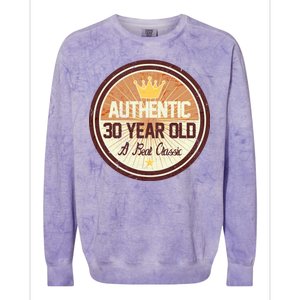 Authentic 30 Year Old Classic 30th Birthday Colorblast Crewneck Sweatshirt